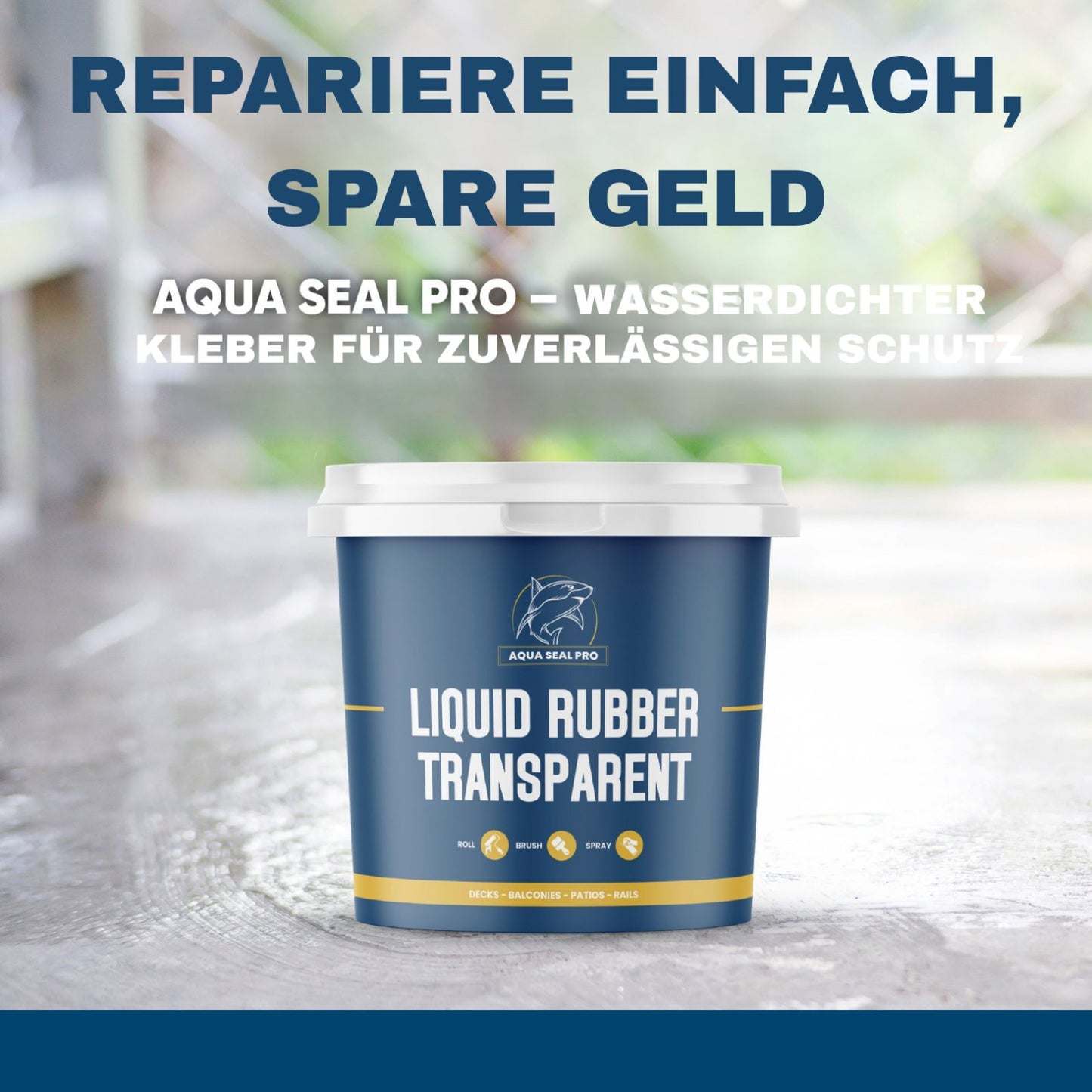 AQUA SEAL PRO – Transparenter, wasserdichter Kleber